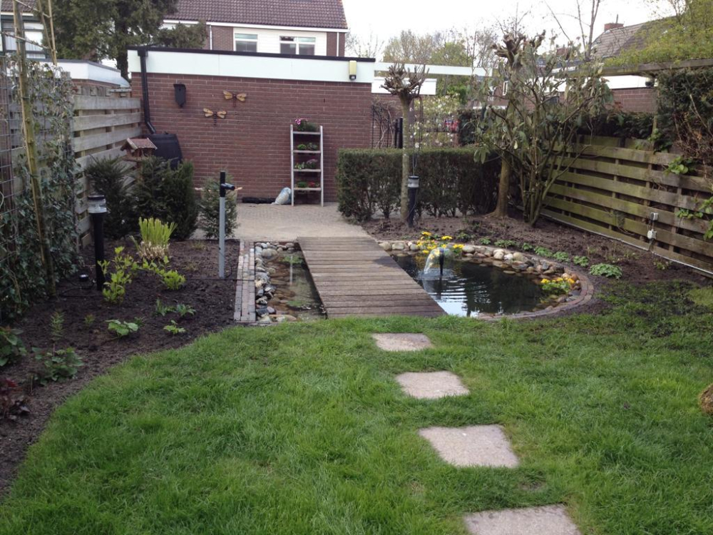 Net aangeplante tuin